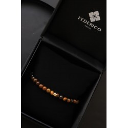 Bracelet Tiger Eye Stone 18kt