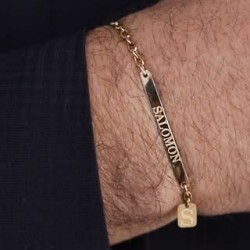 Esclava nombre Tag  oro 18kt