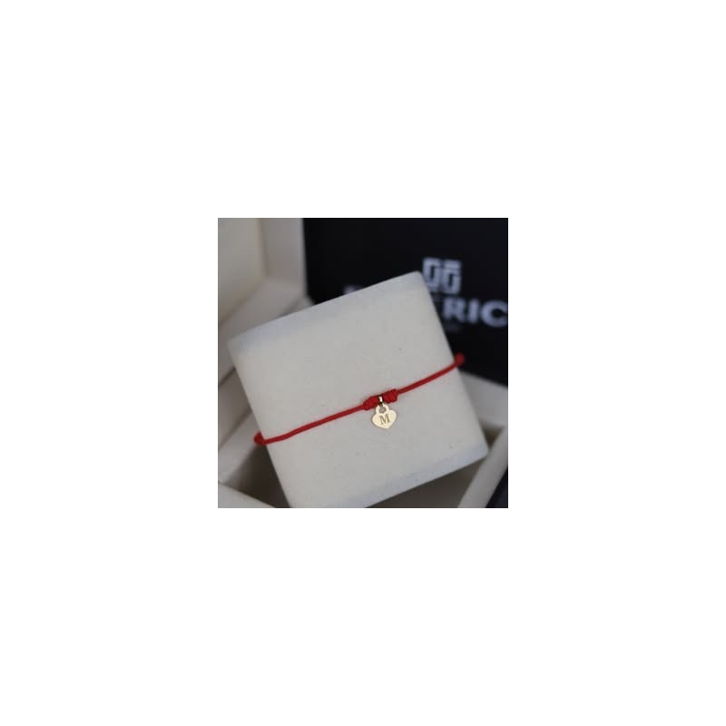 Inicial Corazón pulsera oro18kt