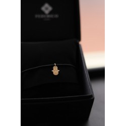 Mini dijes Hamsa pulsera oro18kt