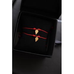 Combo dos mitades  corazones 18kt Bracelet