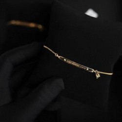 Esclava nombre tag cubana oro solido de 18kt