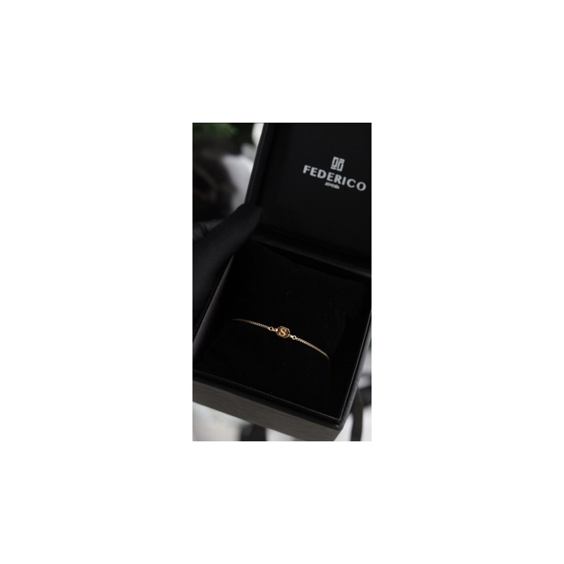 TAG pulsera inicial cadena mini cubana