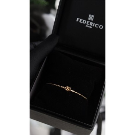 TAG pulsera inicial cadena mini cubana