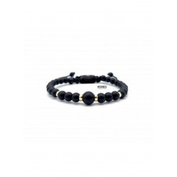 Stone onyx matte 6mm-8mm gold hoops 4