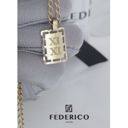 Distintivo placa federico xi:xi-18kt