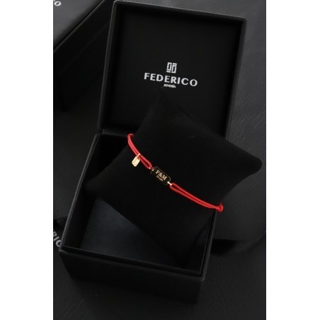 Inscripción dorada oro 18kt pulsera