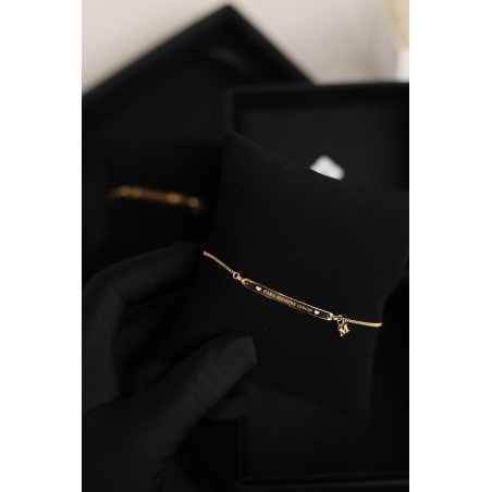 Esclava nombre tag cubana oro solido de 18kt