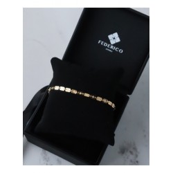 protector cadena eslabones pulsera oro 18kt