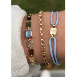 Topacio Pulsera ajax eslabones cadena 18kt
