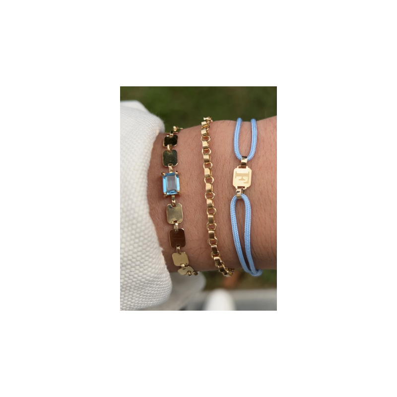 Topacio Pulsera ajax eslabones cadena 18kt