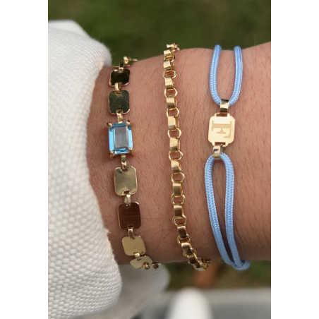 Topacio Pulsera ajax eslabones cadena 18kt