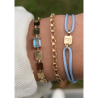 Topacio Pulsera ajax eslabones cadena 18kt