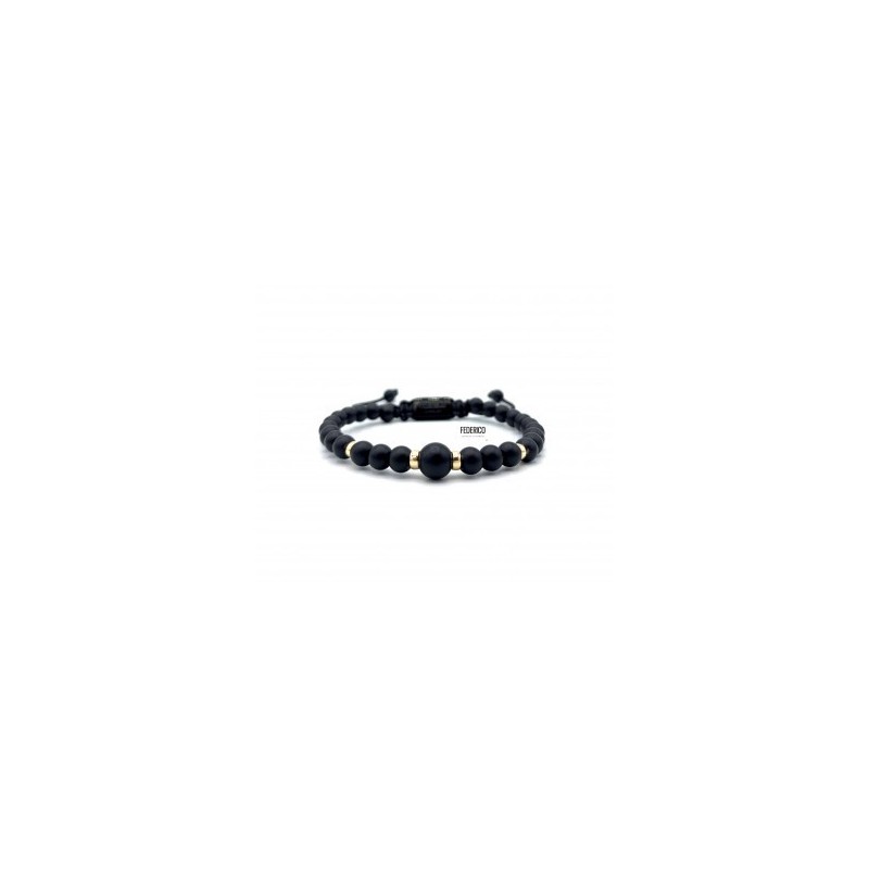 Stone onyx matte 6mm-8mm gold hoops 4