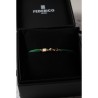 inicial doble eslabón bracalet oro solido 18kt