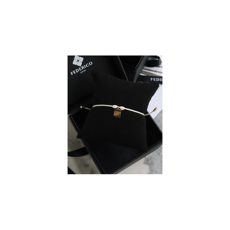 Placa amuleto oro 18kt pulsera