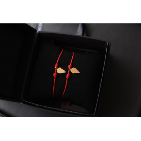 Combo dos mitades  corazones 18kt Bracelet